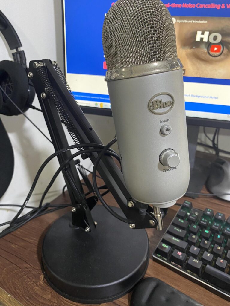 Blue Yeti Mic Testing CrystalSound.AI